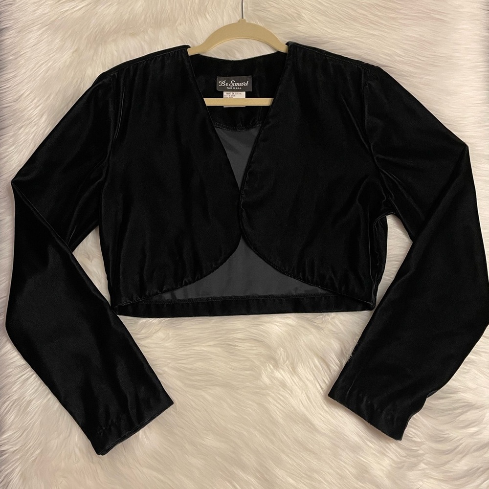 Holiday, Velvet, Jacket, Bolero, Black, Soft, Nice, Dressy, Medium